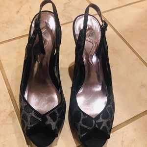 Nina sparkly leopard sandals